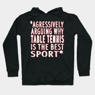 Table tennis hobby sport backhand blaring Hoodie